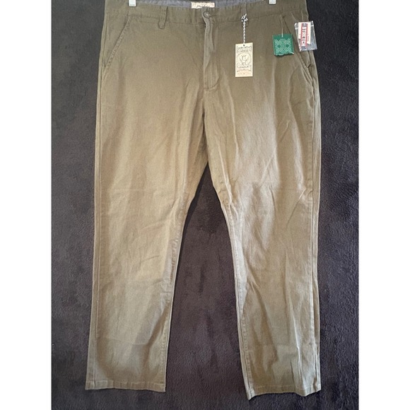 Flag & Anthem Other - Flag &‎ Anthem Stretch Olive Chinos Pants Casual Comfort Size 40/32